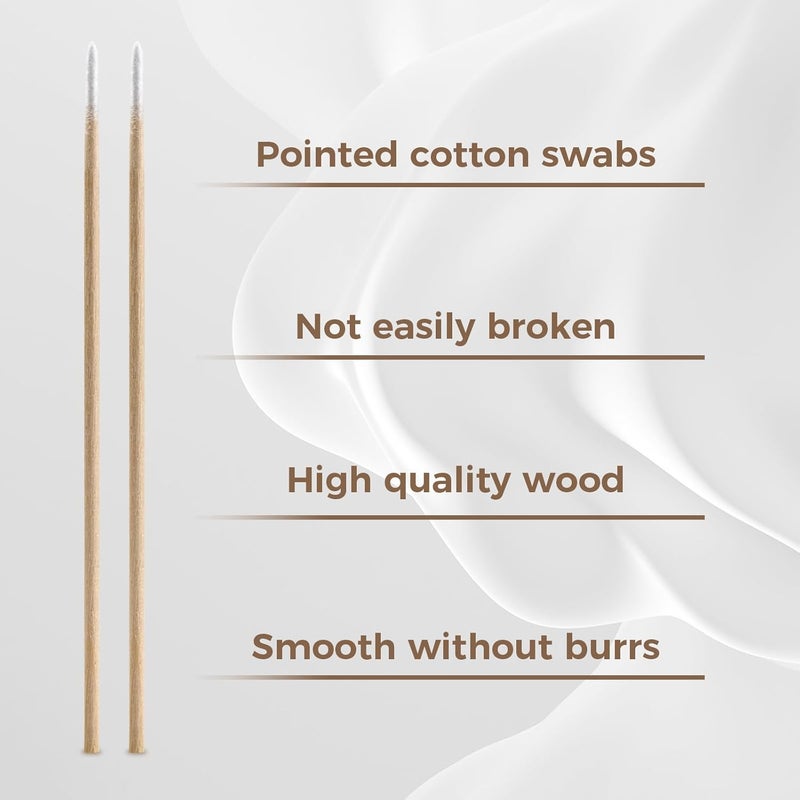Boesma 2200Pcs Pointed Cotton Swabs in Storage Box - Precision Microblading Cotton Swabs with Wooden Sticks for Makeup, Cleaning Nail Polish, Eyebrow, Tattoo Permanent Supplies, Craft - Image 4